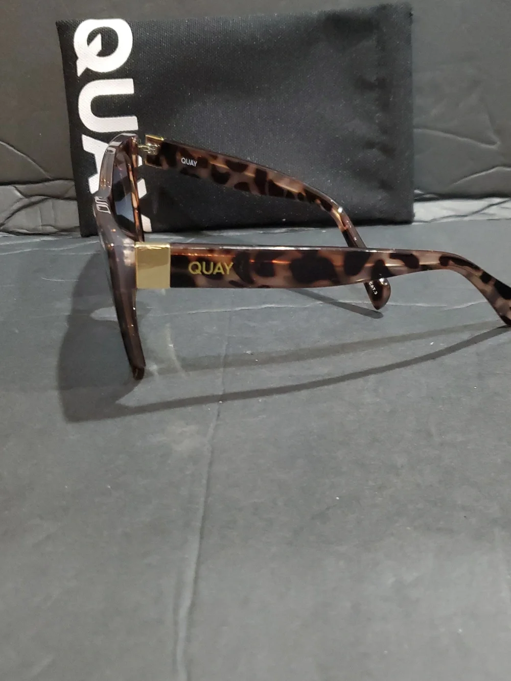 Quay after party oversized square tortoiseshell multi reflective sunglasses new‎